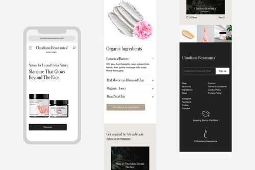 Claudiana Beautanica 移动端网页设计 融合美学与功能的现代用户体验