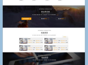 金融公司网站大气企业网页设计与系统性化破解的解决观念